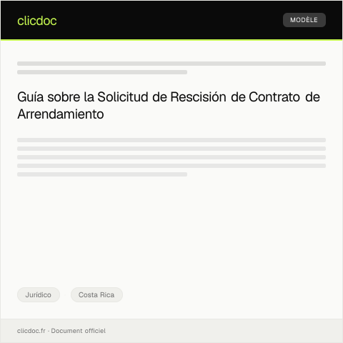 Vista previa del documento Solicitar Rescisión de Contrato de Arrendamiento Electrónico — Jurídico, Costa Rica