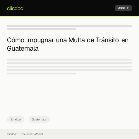 Vista previa del documento Solicitar revisión de multa por infracción de tránsito ante la Policía Nacional Civil — Jurídico, Guatemala