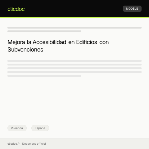 Vista previa del documento Solicitar subvenciones para accesibilidad en edificios — Vivienda, España