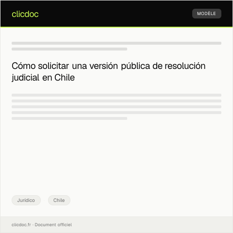 Vista previa del documento Solicitar versión pública de resolución judicial — Jurídico, Chile