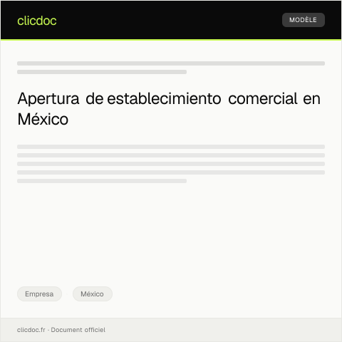 Vista previa del documento Solicitud de autorización para apertura de establecimiento comercial — Empresa, México