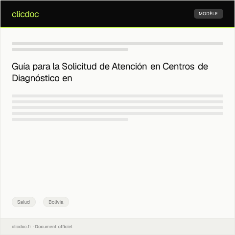 Vista previa del documento Solicitud de atención en centros de diagnóstico — Salud, Bolivia