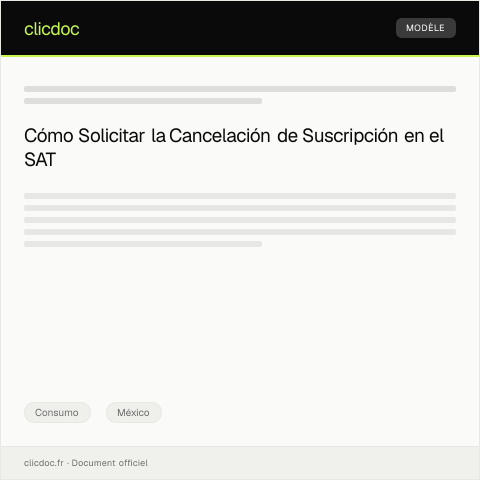 Vista previa del documento Solicitar cancelación de suscripción en servicio digital — Consumo, México