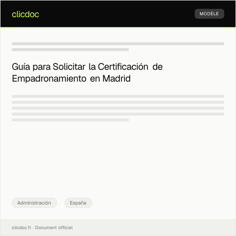 Vista previa del documento Solicitud de certificación de empadronamiento en Ayuntamiento de Madrid — Administración, España