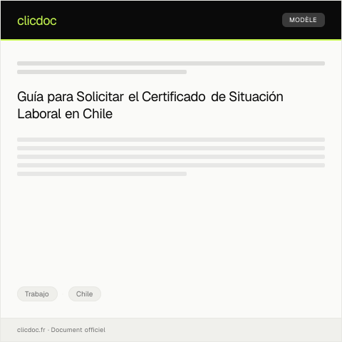 Vista previa del documento Solicitud de Certificado de Situación Laboral — Trabajo, Chile