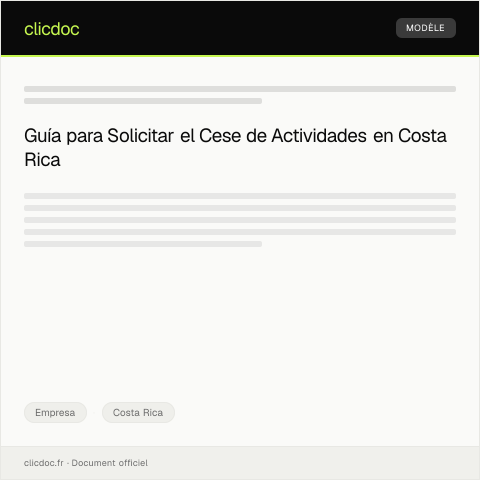 Vista previa del documento Presentar solicitud de cese de actividades ante el Ministerio de Economía, Industria y Comercio — Empresa, Costa Rica
