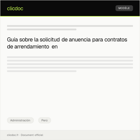 Vista previa del documento Solicitud de anuencia para modificación de contrato de arrendamiento — Administración, Perú