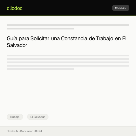 Vista previa del documento Solicitud de constancia de trabajo — Trabajo, El Salvador