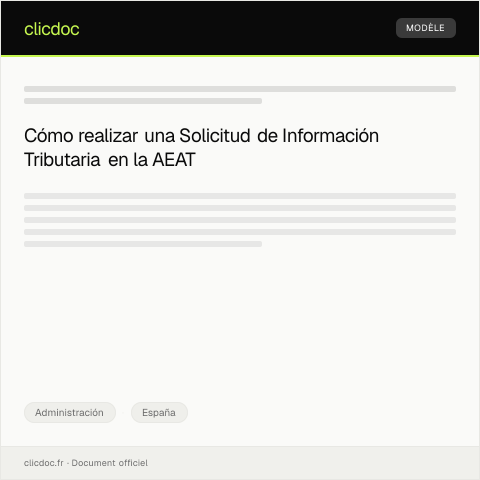 Vista previa del documento Solicitud de información tributaria en sistema electrónico — Administración, España