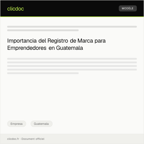 Vista previa del documento Solicitud de Registro de Marca — Empresa, Guatemala