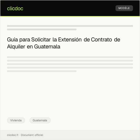 Vista previa del documento Solicitud de extensión de contrato de alquiler en Municipalidad de Guatemala — Vivienda, Guatemala