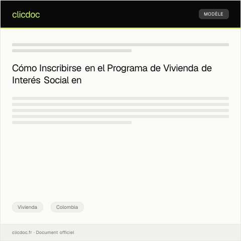 Vista previa del documento Solicitar inscripción en programa de vivienda de interés social — Vivienda, Colombia