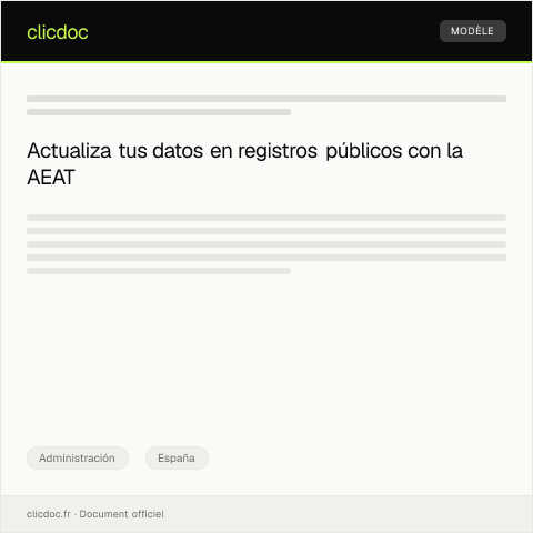 Vista previa del documento Solicitud de modificación de datos en registros públicos — Administración, España