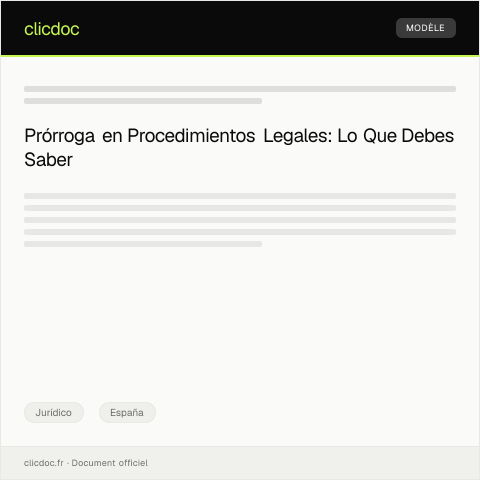 Vista previa del documento Solicitud de prórroga en procedimientos legales — Jurídico, España