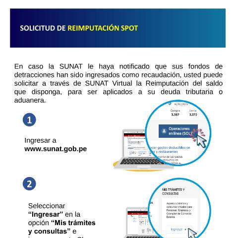 Vista previa del documento Solicitud de Reimputación SPOT — DETRACCIONES, Perú