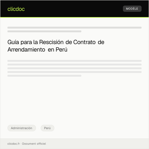 Vista previa del documento Solicitud de rescisión de contrato de arrendamiento de inmueble — Administración, Perú