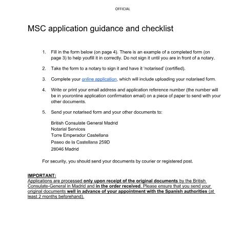 Document preview: Spain: certificate of no impediment and marital status certificate application packs — Foreign, Commonwealth & Development Office, United Kingdom