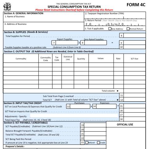 Document preview: 4c eff jan2015 — Document, Jamaica (CERFA n°4c_eff_jan2015)