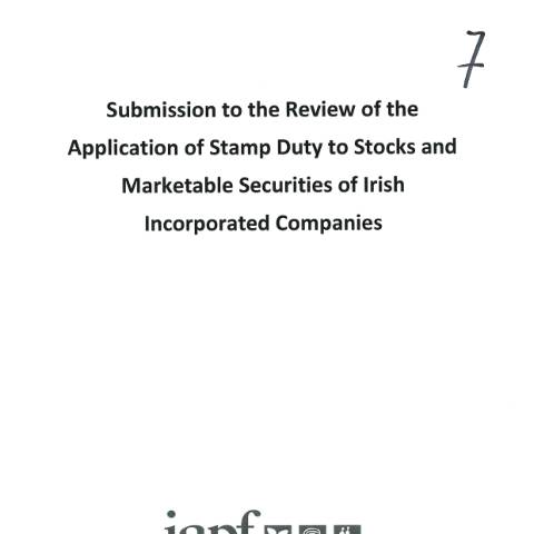 Document preview: Submissions to Consultation - Review of the Application of Stamp Duty to the Stocks and Marketable Securities of Irish Incorporated Companies — public submission number 7 review of the application of stamp duty to the stocks and m — Department of Finance, Ireland