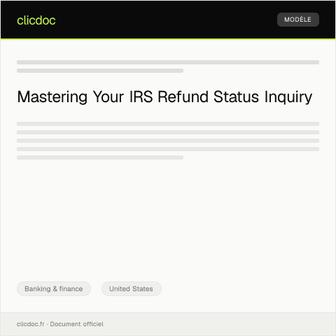 Document preview: Status of Refunds and Payment Confirmation — Banking & finance, United States