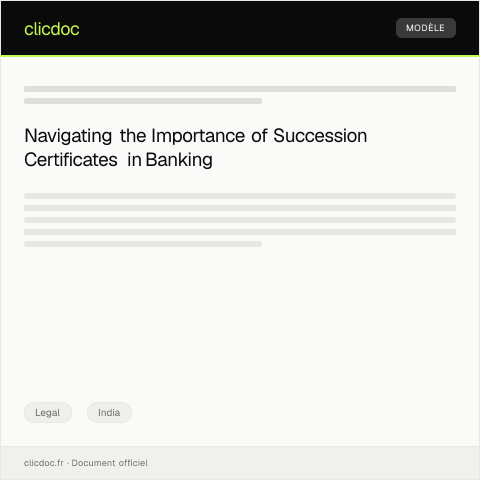 Document preview: Notice for Filing of Succession Certificate in Bank and Financial Institutions — Legal, India