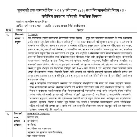 Document preview: सूचनाको हक (श्रावण - आसोज २०८०) — tax_general, नेपाल (CERFA n°9 o8z1v5b)