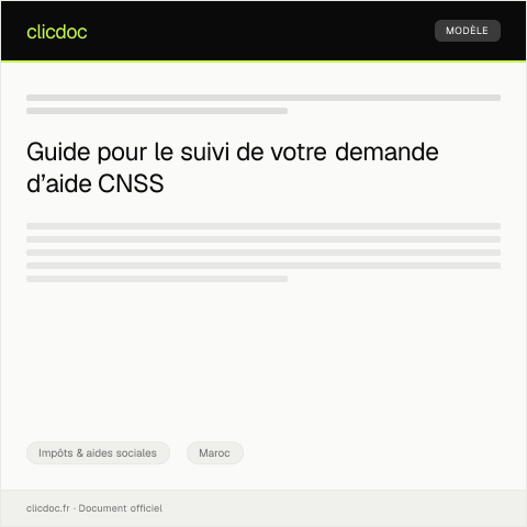 Aperçu du document Suivi en ligne de la demande d’aide pour personnes vulnérables — Impôts & aides sociales, Maroc