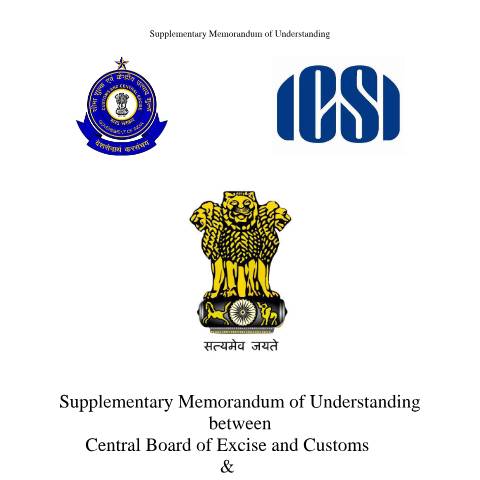 Document preview: SUPPLEMENTARY MOU ICSI — gst, India (CERFA n°SUPPLEMENTARY_MOU_ICSI)