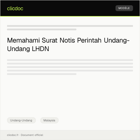 Document preview: Surat Notis Perintah Undang-Undang terhadap Pihak Bertanggungjawab — Undang-Undang, Malaysia