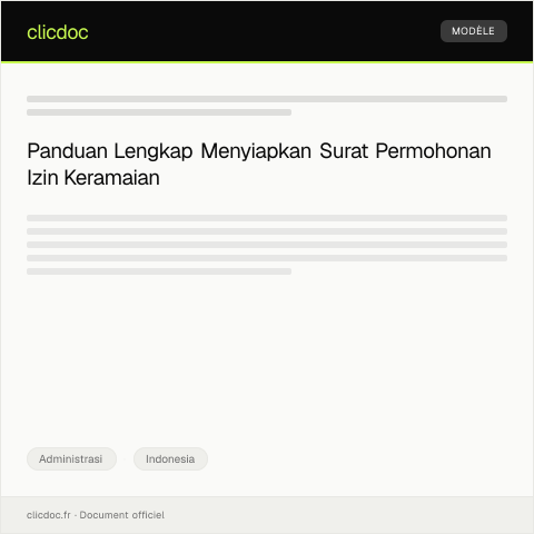Document preview: Surat Permohonan Izin Keramaian — Administrasi, Indonesia