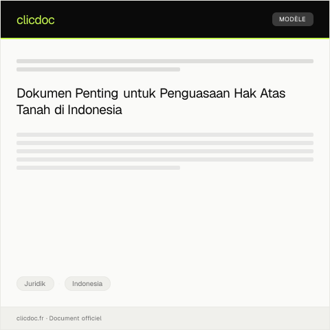 Document preview: Surat Pernyataan Penguasaan Hak Atas Tanah — Juridik, Indonesia