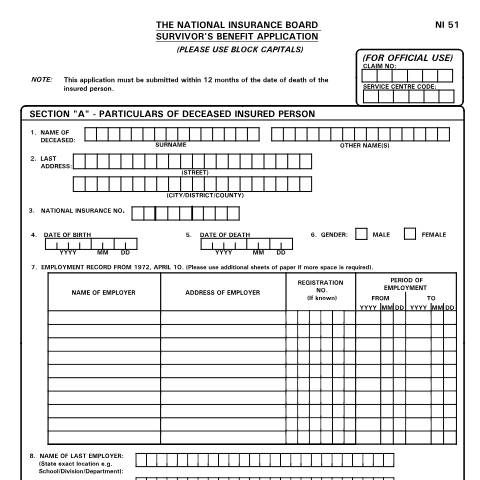 Document preview: NI51 — Form, Trinidad & Tobago (CERFA n°NI51)