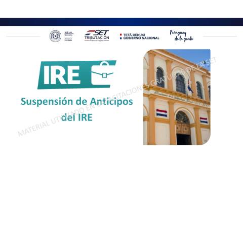 Vista previa del documento Presentación Suspensión de Anticipos — Ire, Paraguay