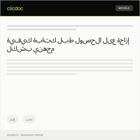 Document preview: طلب الحصول على إجازة — عمل, مصر