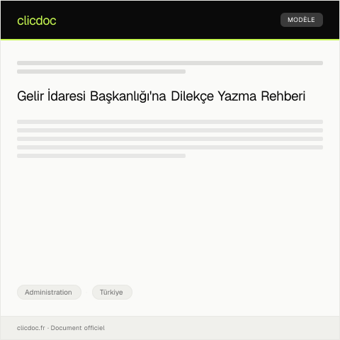 Document preview: Tapu ve Kadastro Dilekçe ve Belgeleri — Administration, Türkiye