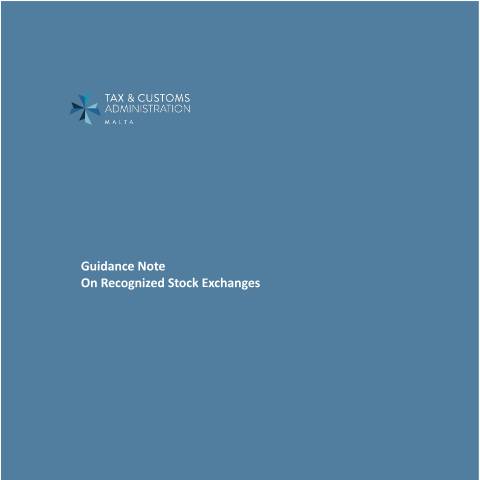 Document preview: Tax Guidelines — mtca-guidance-note-on-recognized-stock-exchanges---united-kingdom.pdf — corporate_tax, Malta (CERFA n°mtca-guidance-note-on-recognized-stock-exchanges---united-ki)