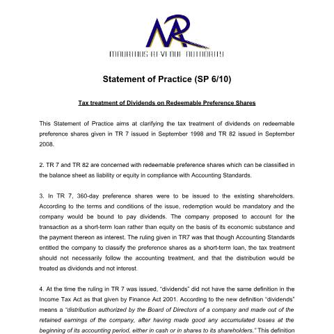 Document preview: SP 06/10 — Document, Mauritius (CERFA n°SP62010)
