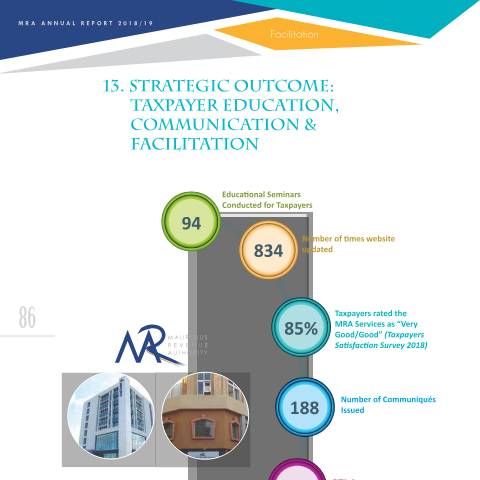 Document preview: Taxpayer education, communication &amp; facilitation — Document, Mauritius (CERFA n°AR1819-13)