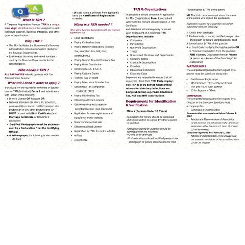 Document preview: Taxpayer Registration Number TRN - Made Easy — Form, Jamaica (CERFA n°trn_made_easy)