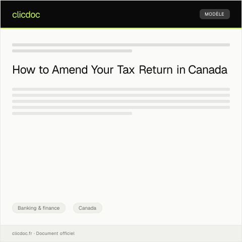 Document preview: Taxpayer’s request to amend filed return - Demande de modification de déclaration déposée — Banking & finance, Canada