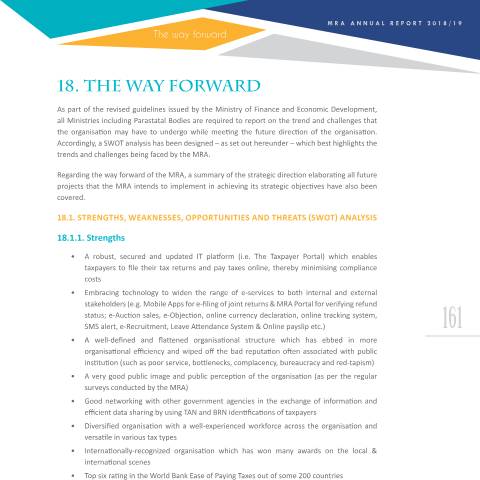 Document preview: The way forward — Document, Mauritius (CERFA n°AR1819-18)