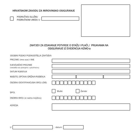 Document preview: Tiskanica br 2 2 — Mirovinsko (pension), Hrvatska (CERFA n°Tiskanica_br_2_2)