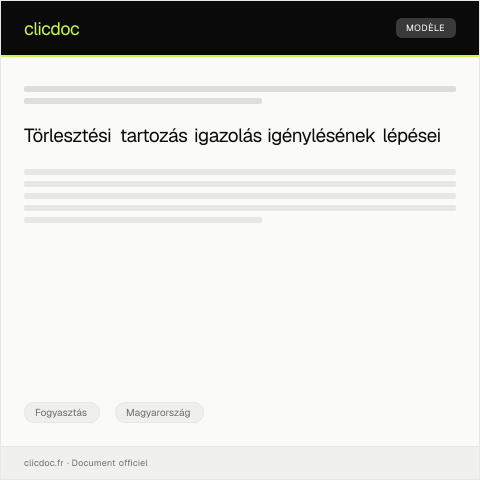 Document preview: Törlesztési tartozás igazolás igénylése — Fogyasztás, Magyarország
