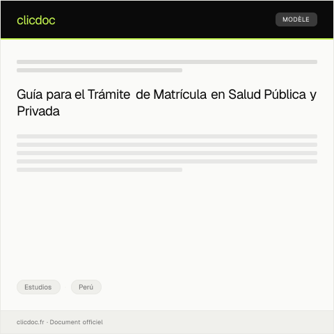Vista previa del documento Trámite de matrícula en programas de formación en salud — Estudios, Perú