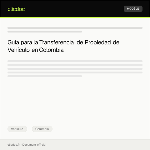 Vista previa del documento Trámite para la transferencia de propiedad de vehículo — Vehículo, Colombia