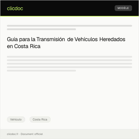 Vista previa del documento La transmisión de vehículos por herencia, trámite y requisitos ante la Municipalidad — Vehículo, Costa Rica