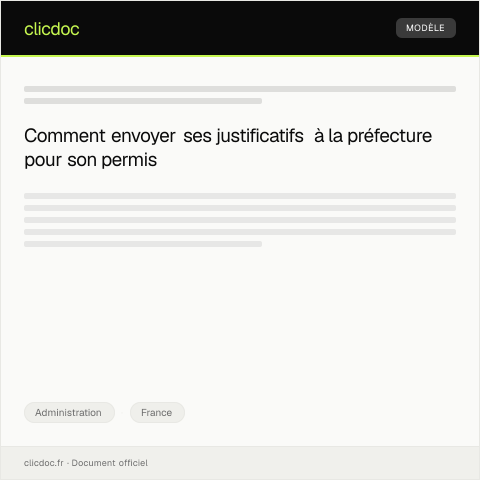 Aperçu du document Transmission de document justificatif pour un dossier de permis de conduire — Administration, France