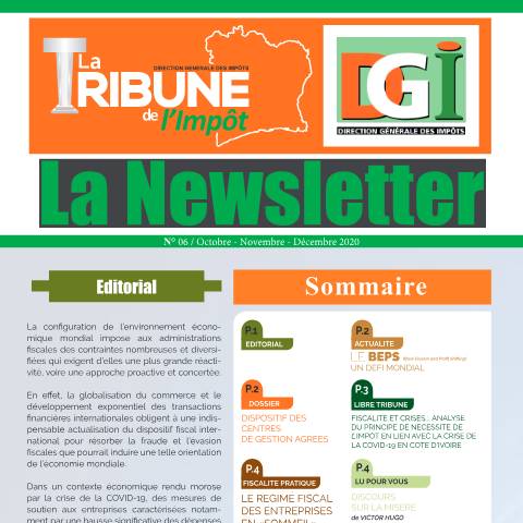 Aperçu du document tribune impot 06 oct nov dec 2020 — Document officiel, Côte d'Ivoire