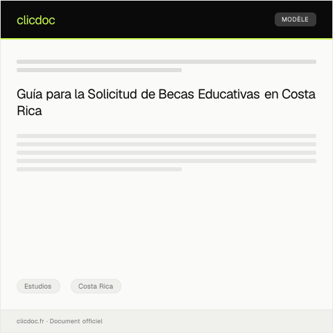 Vista previa del documento Trámite para autorización de becas educativas mediante formulario electrónico — Estudios, Costa Rica