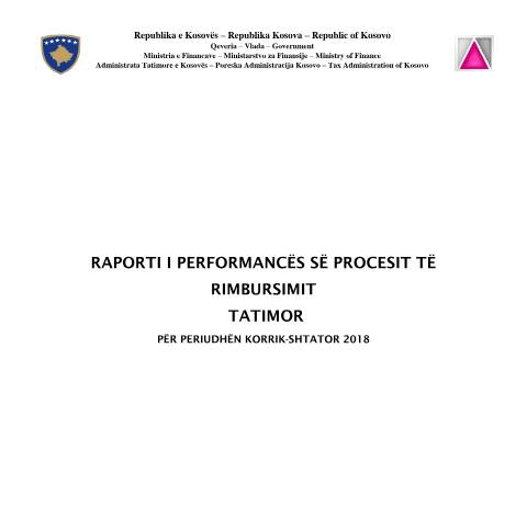 Document preview: Raporti ERefund fundit — Raportet Vjetore, Kosovë